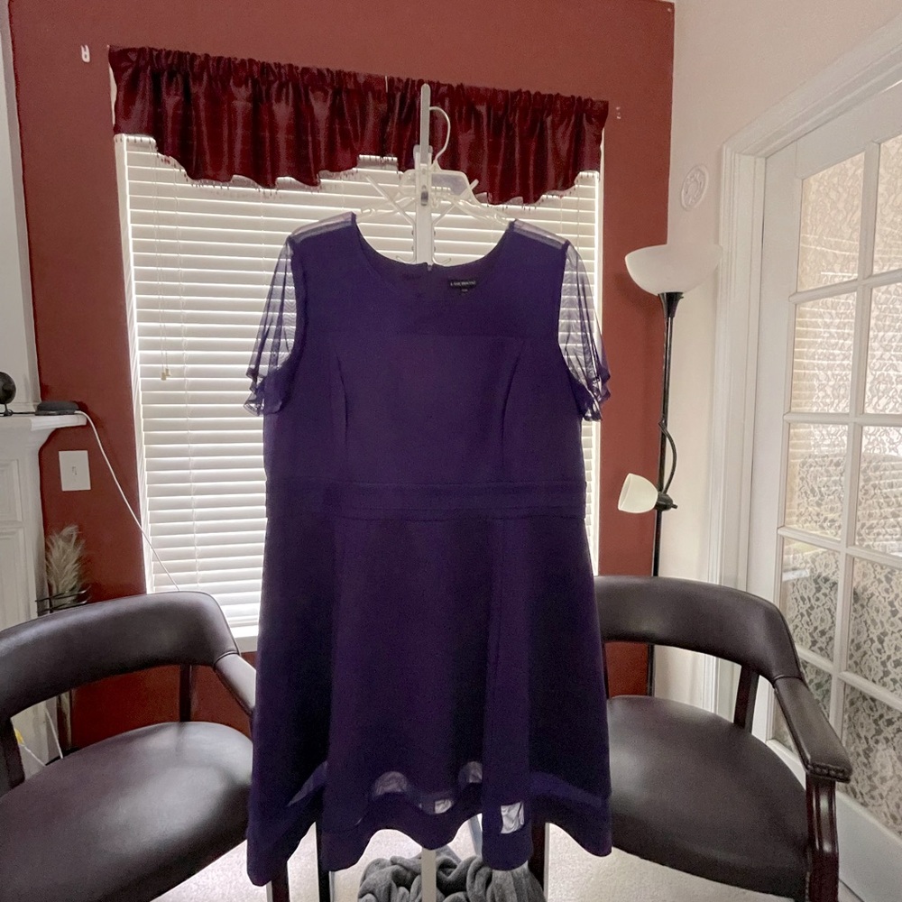 Lane Bryant Purple Midi Dress, Size 22-24